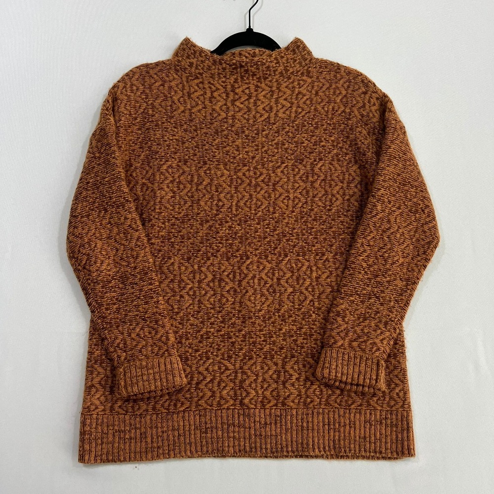 Banana Republic Sweater Heritage Oversized Chunky Mock Neck Rust Orange Women XS